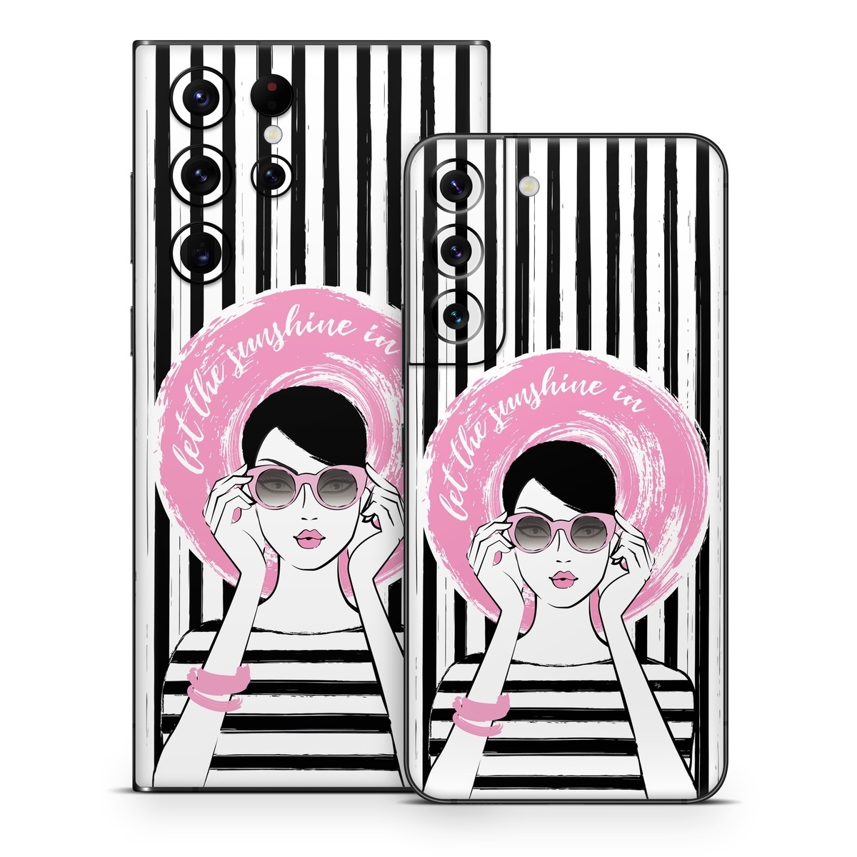 Samsung Galaxy S22 Series Skin design of Organ, Vision care, Purple, Pink, Violet, Font, Eyewear, Magenta, Line, Art, with black, white, pink, gray colors