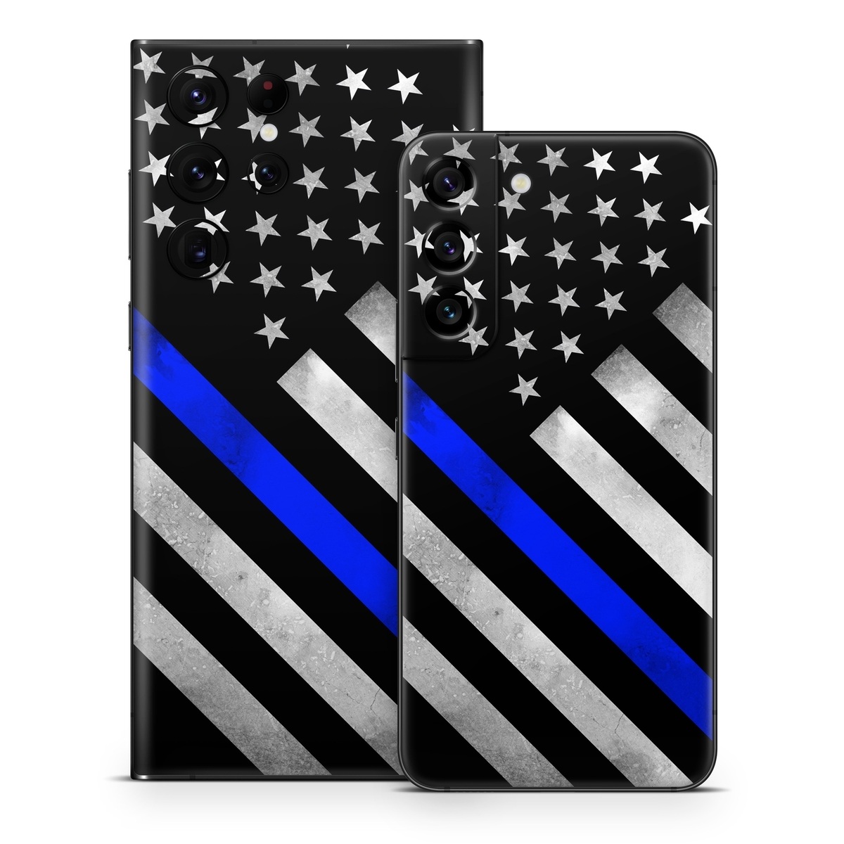 Samsung Galaxy S22 Series Skin design of Flag of the united states, Flag, Cobalt blue, Pattern, Line, Black-and-white, Design, Monochrome, Electric blue, Parallel, with black, white, gray, blue colors