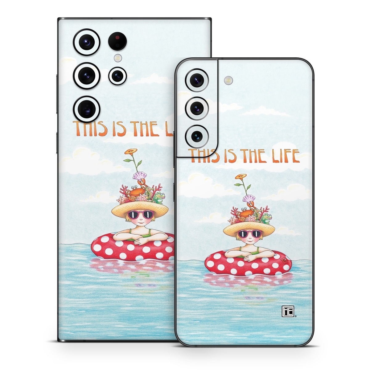 Samsung Galaxy S22 Series Skin design of Cartoon, Illustration, Clip art, with blue, red, white, yellow, green, orange, pink colors