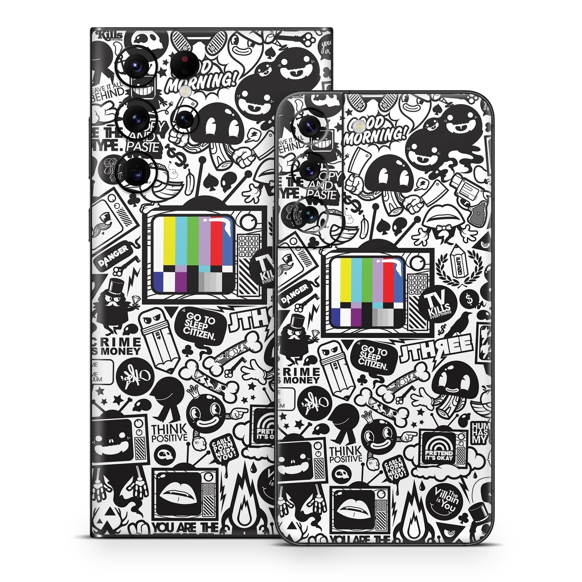 Samsung Galaxy S22 Series Skin design of Pattern, Drawing, Doodle, Design, Visual arts, Font, Black-and-white, Monochrome, Illustration, Art, with gray, black, white colors