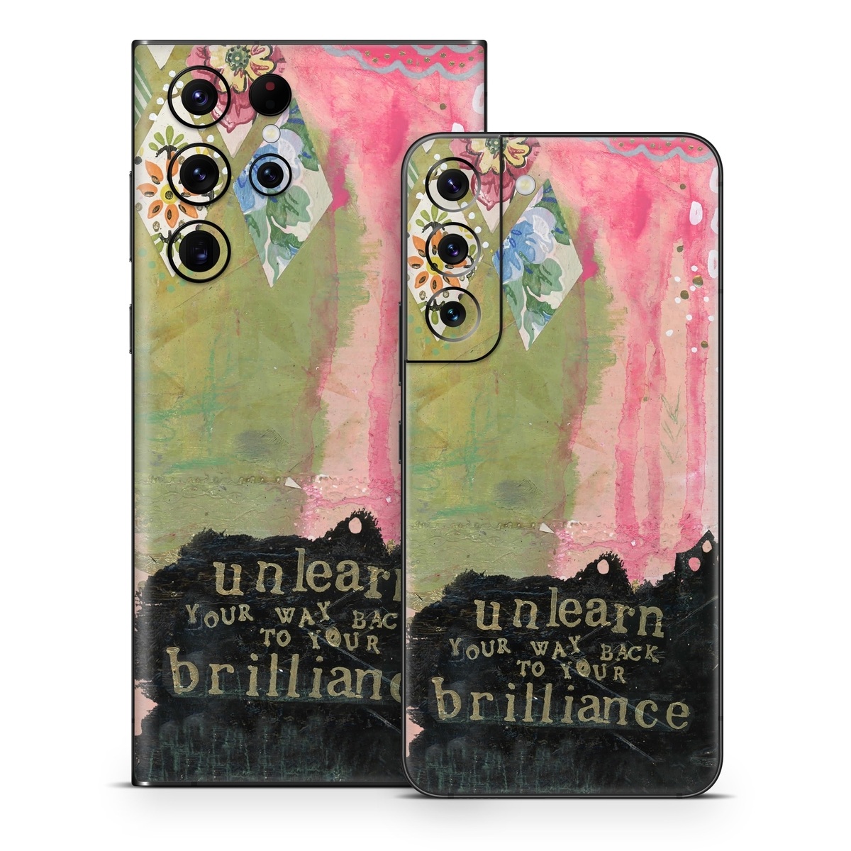 Samsung Galaxy S22 Series Skin design of Green, Pink, Textile, Pattern, Art, Visual arts, Magenta, Linens, Quilting, with red, pink, black, green colors
