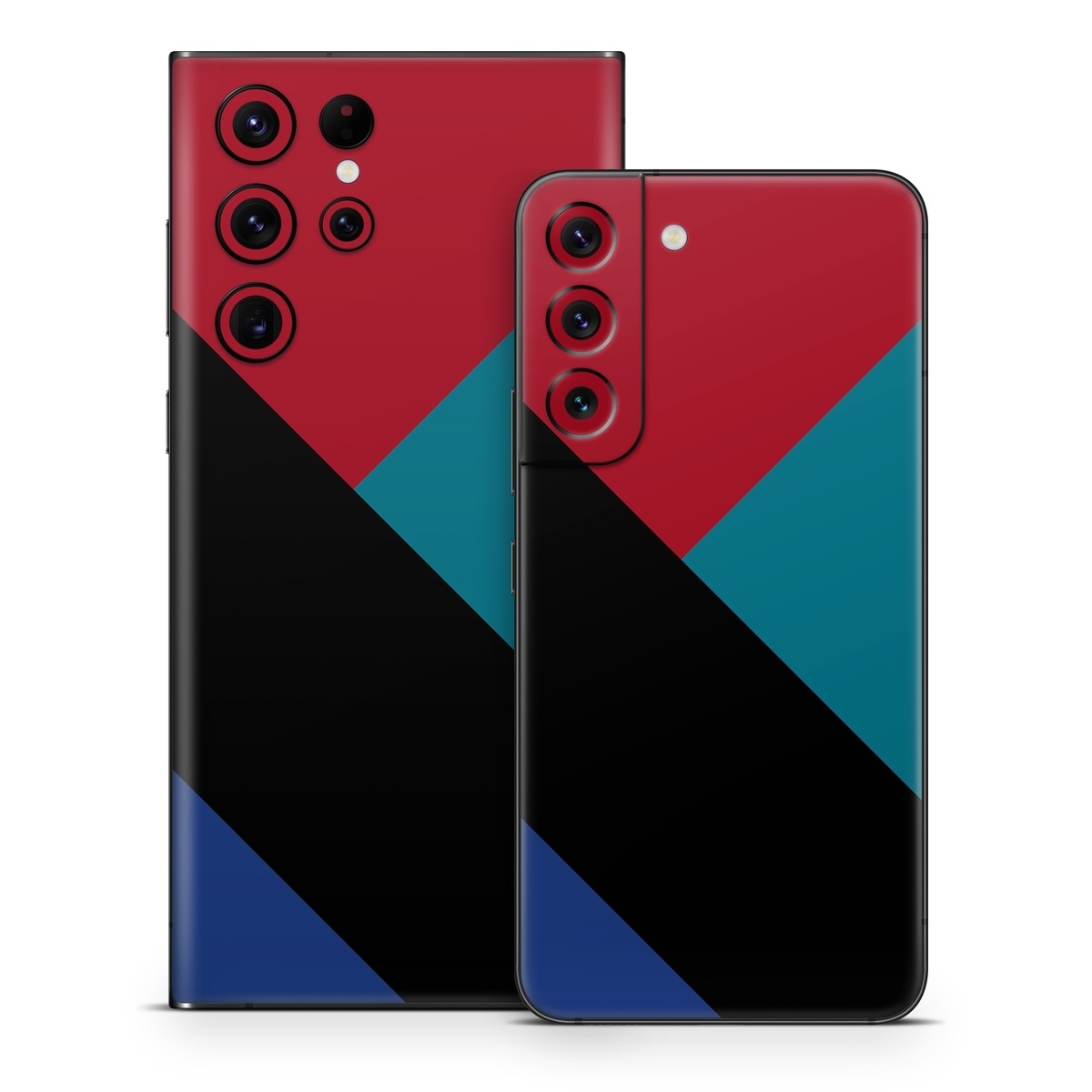 Samsung Galaxy S22 Series Skin design of Blue, Green, Turquoise, Azure, Teal, Electric blue, Line, Pattern, Design, Graphic design, with black, blue, red colors
