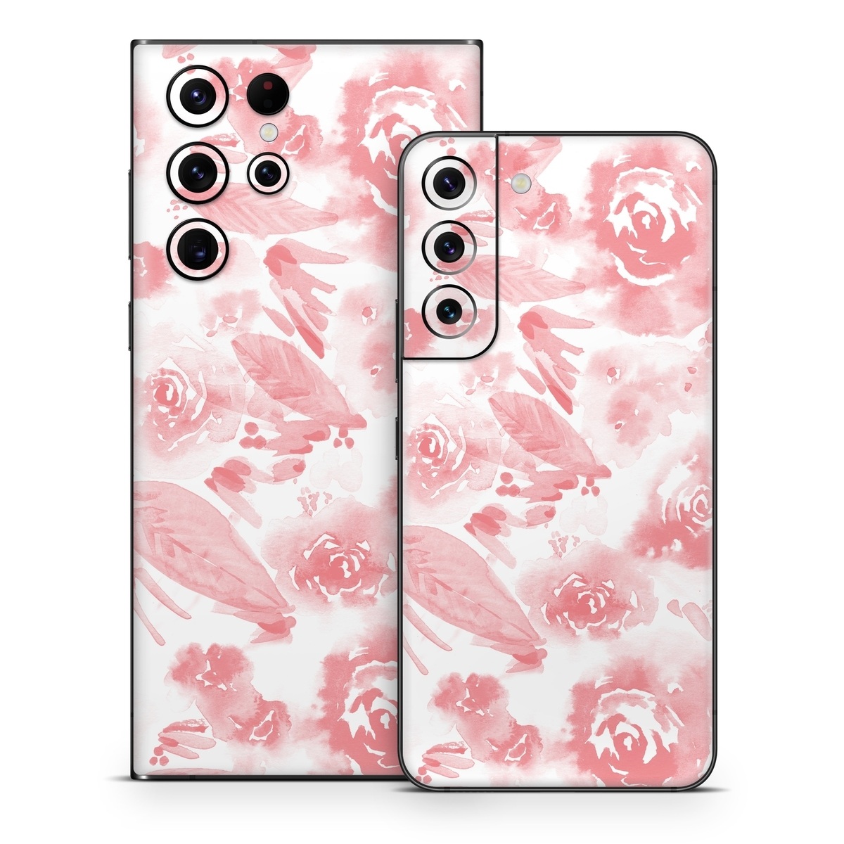 Samsung Galaxy S22 Series Skin design of Pink, Pattern, Rose, Design, Floral design, Rose family, Garden roses, Petal, Flower, Textile, with white, red, pink colors