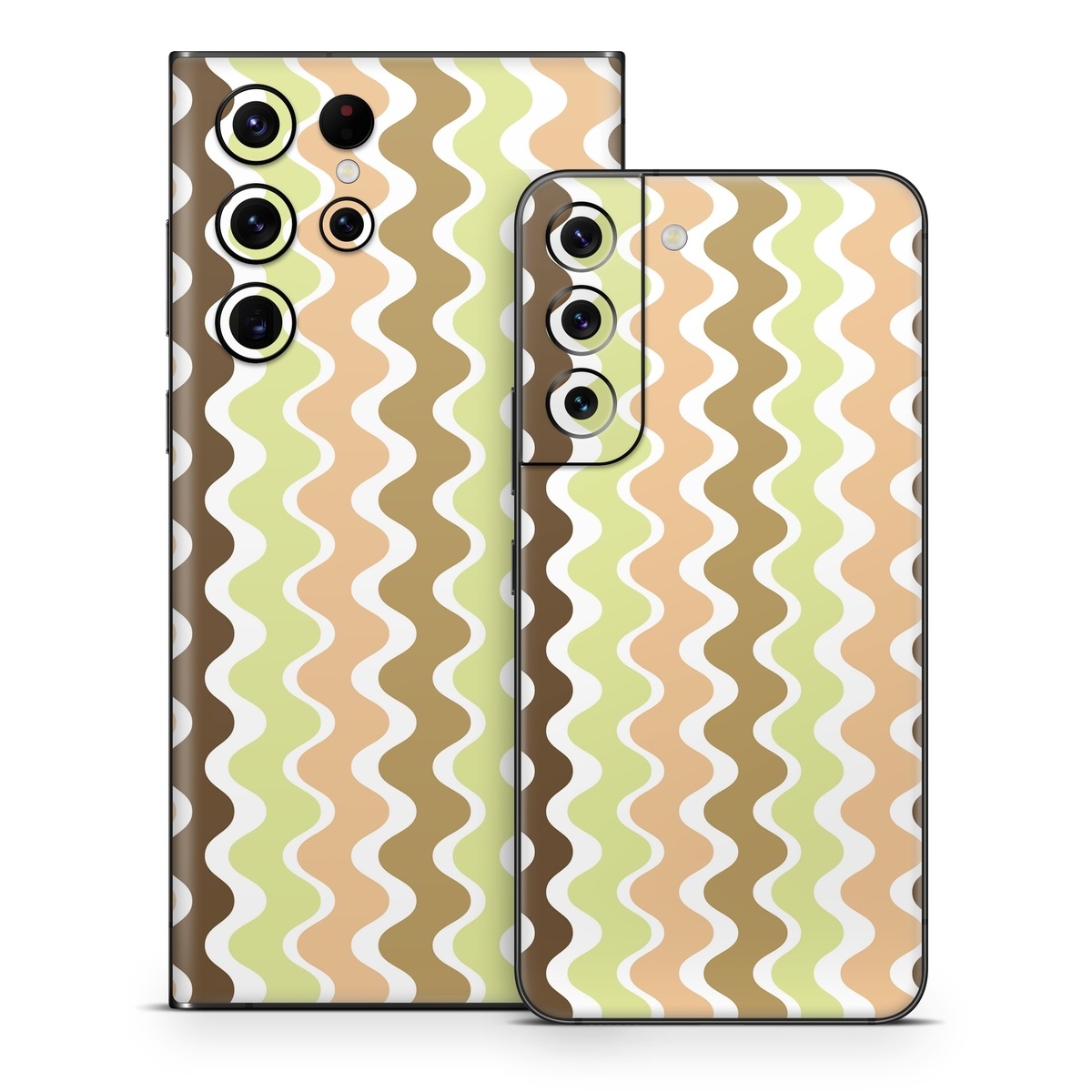 Samsung Galaxy S22 Series Skin design of Textile, Rectangle, Font, Pink, Aqua, Symmetry, Material property, Circle, Art, Pattern, with white, brown, green, orange colors