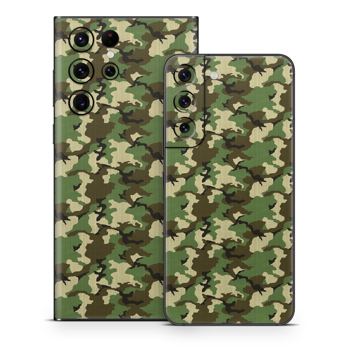 Samsung Galaxy S22 Series Skin design of Military camouflage, Camouflage, Clothing, Pattern, Green, Uniform, Military uniform, Design, Sportswear, Plane, with black, gray, green colors