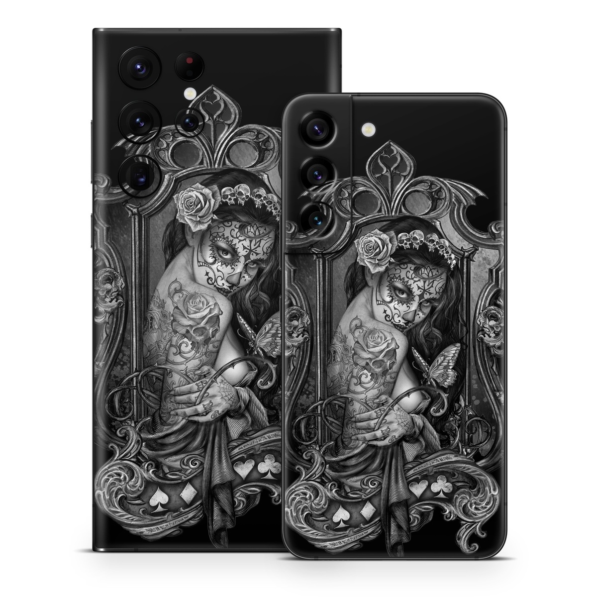 Samsung Galaxy S22 Series Skin design of Style, Art, Monochrome, Black-and-white, Monochrome Photography, Visual Arts, Illustration, Painting, Drawing, with black, white, gray colors