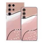 Abstract Pink and Brown Samsung Galaxy S23 Series Skin