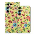 Button Flowers Samsung Galaxy S23 Series Skin
