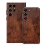 Dark Burlwood Samsung Galaxy S23 Series Skin