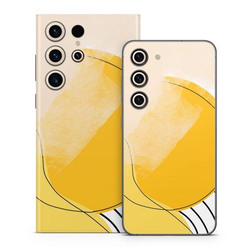 Abstract Yellow Samsung Galaxy S23 Series Skin