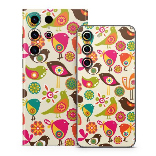Bird Flowers Samsung Galaxy S23 Series Skin