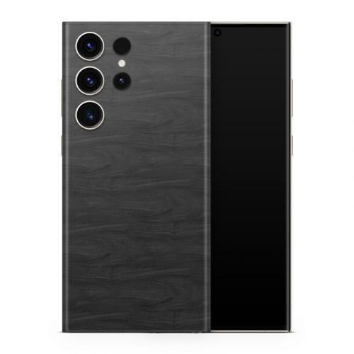 Black Woodgrain Samsung Galaxy S23 Series Skin