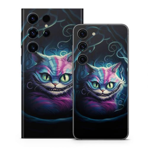 Blue Cheshire Cat Samsung Galaxy S23 Series Skin