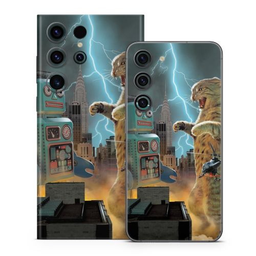 Catzilla Vs Robot Samsung Galaxy S23 Series Skin