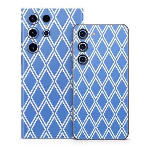 Blue Checks Samsung Galaxy S23 Series Skin