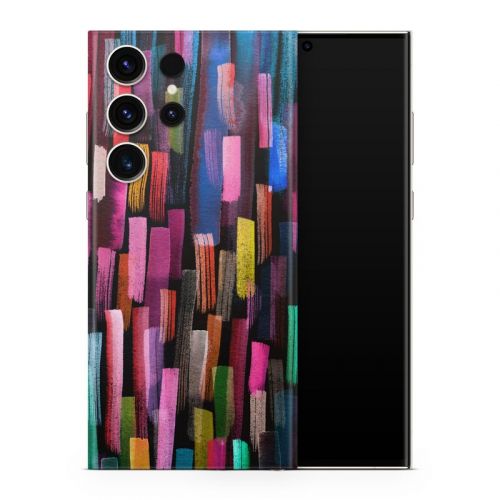 Colorful Brushstrokes Black Samsung Galaxy S23 Series Skin