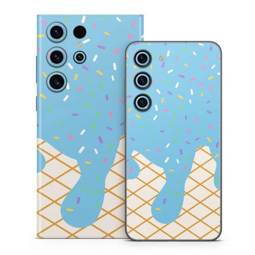 Cotton Candy Ice Cream Drip Samsung Galaxy S23 Series Skin