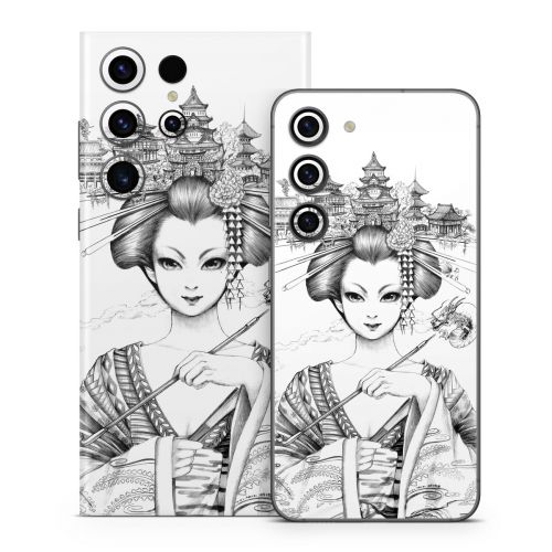 Geisha Sketch Samsung Galaxy S23 Series Skin