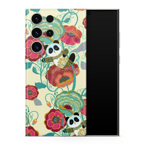 Panda Flowers Samsung Galaxy S23 Series Skin