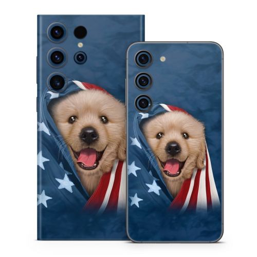 Patriotic Retriever Samsung Galaxy S23 Series Skin