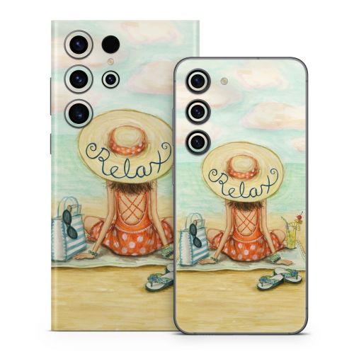 Relaxing on Beach Samsung Galaxy S23 Series Skin