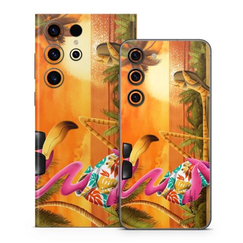 Sunset Flamingo Samsung Galaxy S23 Series Skin