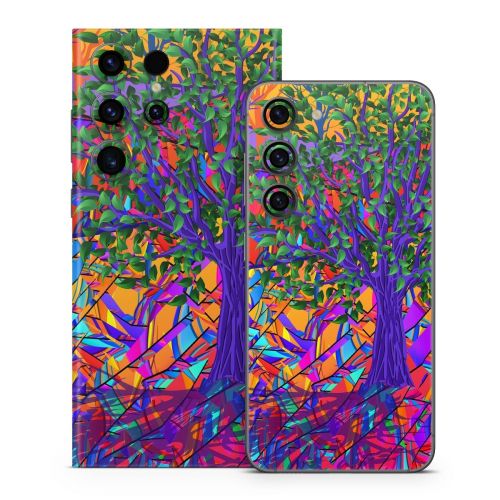 Stained Glass Tree Samsung Galaxy S23 Series Skin