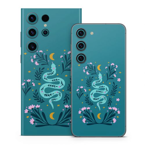 Snake and Flowers Samsung Galaxy S23 Series Skin