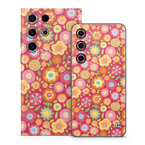 Flowers Squished Samsung Galaxy S23 Series Skin