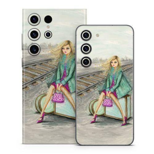 Lulu Waiting by the Train Tracks Samsung Galaxy S23 Series Skin