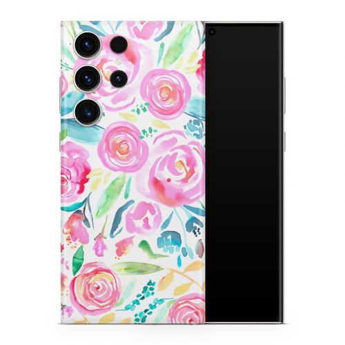 Watercolor Roses Samsung Galaxy S23 Series Skin