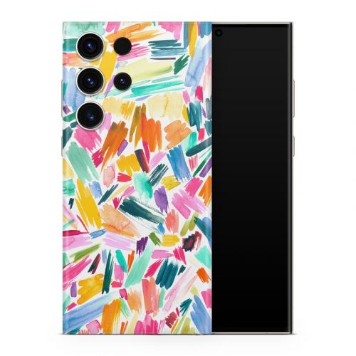 Watercolor Colorful Brushstrokes Samsung Galaxy S23 Series Skin