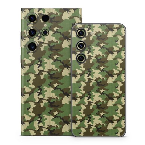 Woodland Camo Samsung Galaxy S23 Series Skin