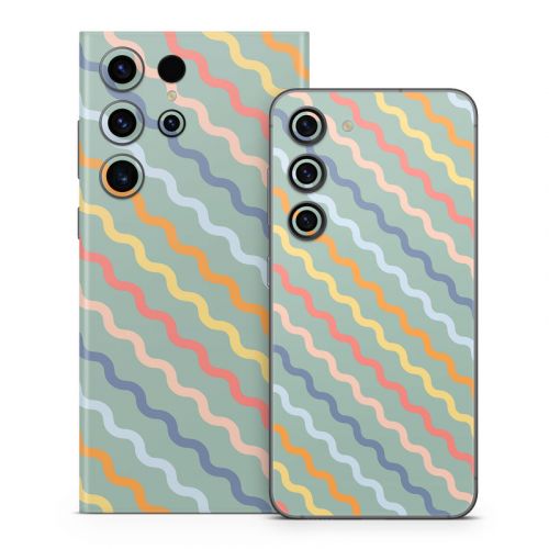 Wavy Diagonal Lines Samsung Galaxy S23 Series Skin
