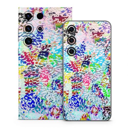 White Etching Samsung Galaxy S23 Series Skin