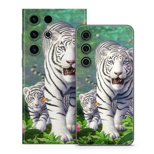 White Tigers Samsung Galaxy S23 Series Skin