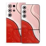 Abstract Red Samsung Galaxy S24 Series Skin