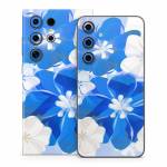 Blue Flowers Samsung Galaxy S24 Series Skin