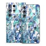 Blue Ink Floral Samsung Galaxy S24 Series Skin