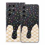 Black Ice Cream Drip Samsung Galaxy S24 Series Skin