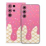 Strawberry Ice Cream Drip Samsung Galaxy S24 Series Skin