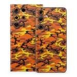 Orange Camo Samsung Galaxy S24 Series Skin