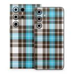 Turquoise Plaid Samsung Galaxy S24 Series Skin