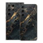 Repaired Black Marble Samsung Galaxy S24 Series Skin