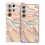 Terracotta Brushstroke Waves Samsung Galaxy S24 Series Skin