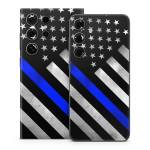 Thin Blue Line Hero Samsung Galaxy S24 Series Skin