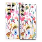 Watercolor Wild Flowers Samsung Galaxy S24 Series Skin