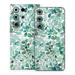 Watercolor Eucalyptus Leaves Samsung Galaxy S24 Series Skin