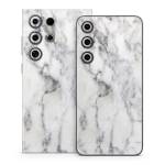 White Marble Samsung Galaxy S24 Series Skin