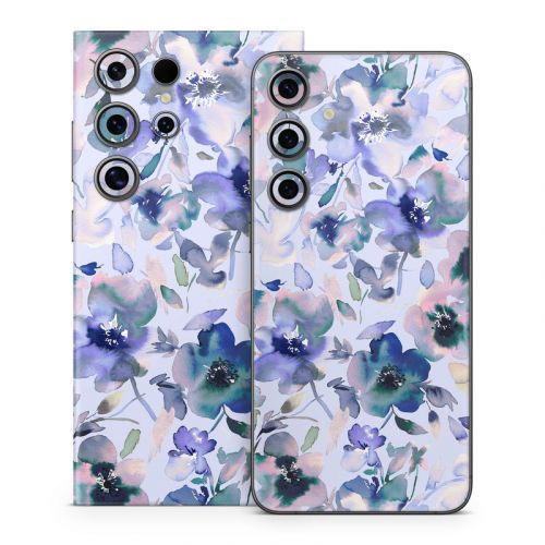 Aquatic Artistic Flowers Samsung Galaxy S24 Series Skin